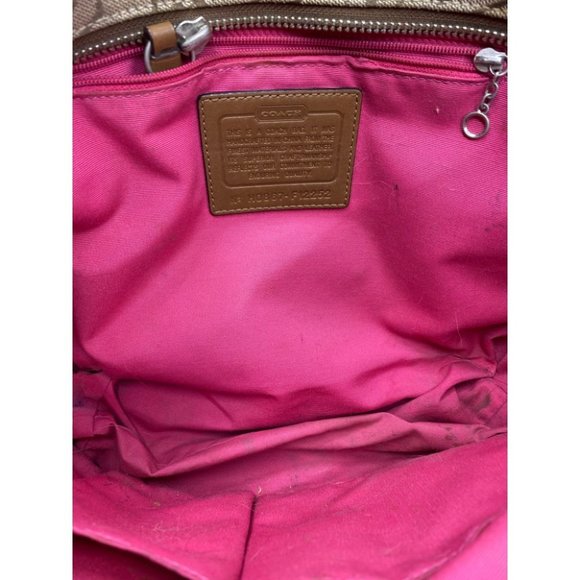 COACH Large Tan Brown Pink Tote Bag Msrp $350 - Picture 10 of 13